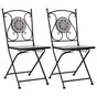 Mosaic Folding Chairs 2 pcs Grey