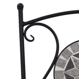 Mosaic Bistro Chairs 2 pcs Grey - Close-Up Angle