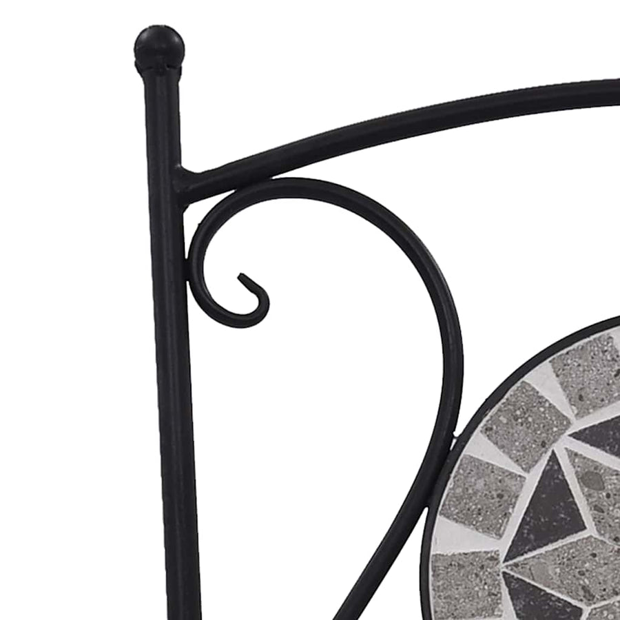 Mosaic Folding Chairs 2 pcs Grey