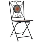 Mosaic Folding Chairs 2 pcs Orange/Grey