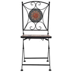 Mosaic Folding Chairs 2 pcs Orange/Grey
