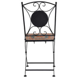 Mosaic Folding Chairs 2 pcs Orange/Grey
