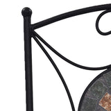 Mosaic Folding Chairs 2 pcs Orange/Grey - Close-Up Angle