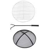 Mosaic Fire Pit Table Terracotta 68 cm Ceramic - Extra Image