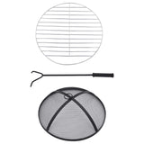 Mosaic Fire Pit Table Terracotta and White 68 cm Ceramic - Extra Image