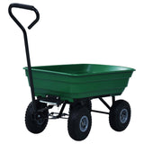 Garden Tipping Hand Cart 300 kg 75L Green - Front View