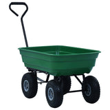Garden Tipping Hand Cart 300 kg 75L Green - Side View