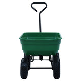 Garden Tipping Hand Cart 300 kg 75L Green - 45-Degree Angle