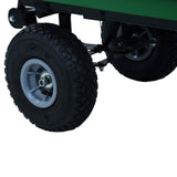 Garden Tipping Hand Cart 300 kg 75L Green - Low Angle