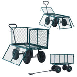 Garden Hand Trolley Green 350 kg - Close-Up Angle