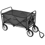 Folding Hand Trolley Steel Grey - Front View