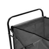 Folding Hand Trolley Steel Grey - Top-Down View