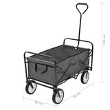 Folding Hand Trolley Steel Grey - Low Angle