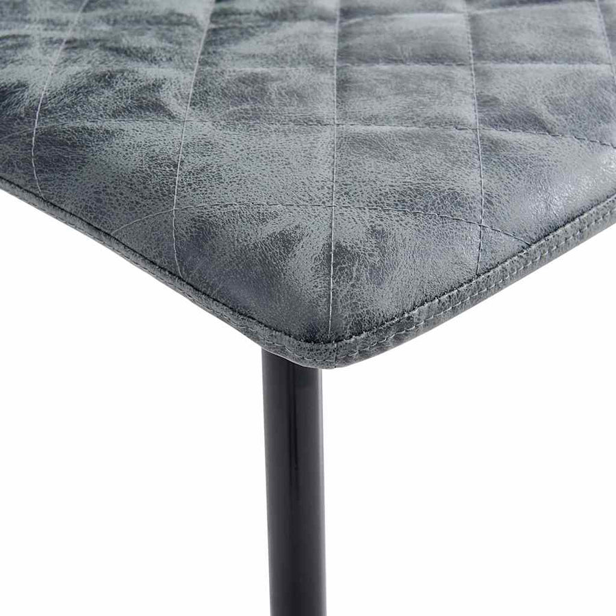 Dining Chairs 6 pcs Black Faux Leather