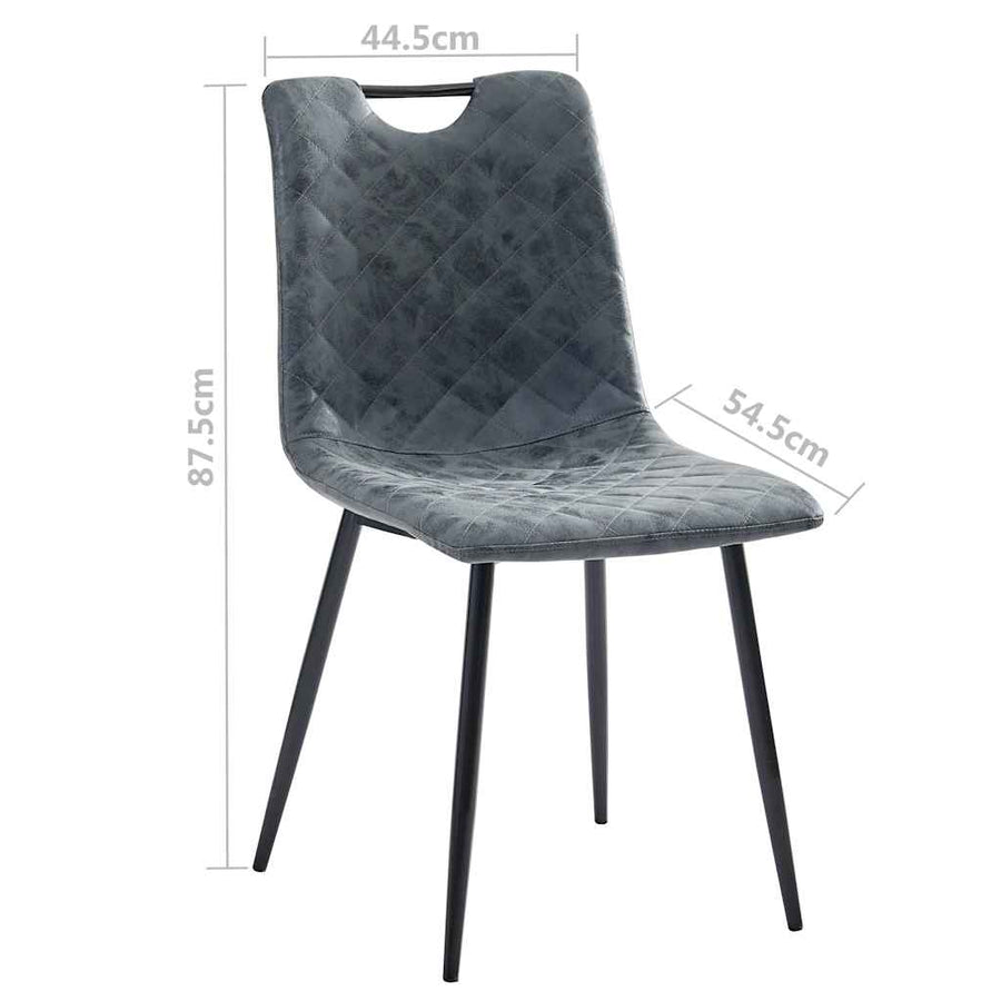 Dining Chairs 6 pcs Black Faux Leather