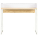 Desk White and Oak 90x60x88 cm