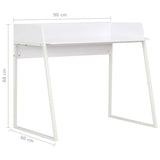 Desk White 90x60x88 Cm - Close-Up Angle