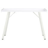Desk White 90x50x79 Cm - Front View