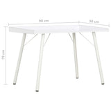 Desk White 90x50x79 Cm