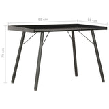 Desk Black 90x50x79 Cm - Rear View