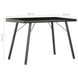 Desk Black 90x50x79 cm - Rear View