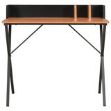 Desk Black and Brown 80x50x84 cm - Front View