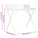 Desk White 80x50x84 Cm