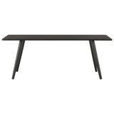 Coffee Table Black 120x60x46 Cm - Front View