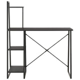 Desk with Shelving Unit Black 102x50x117 cm