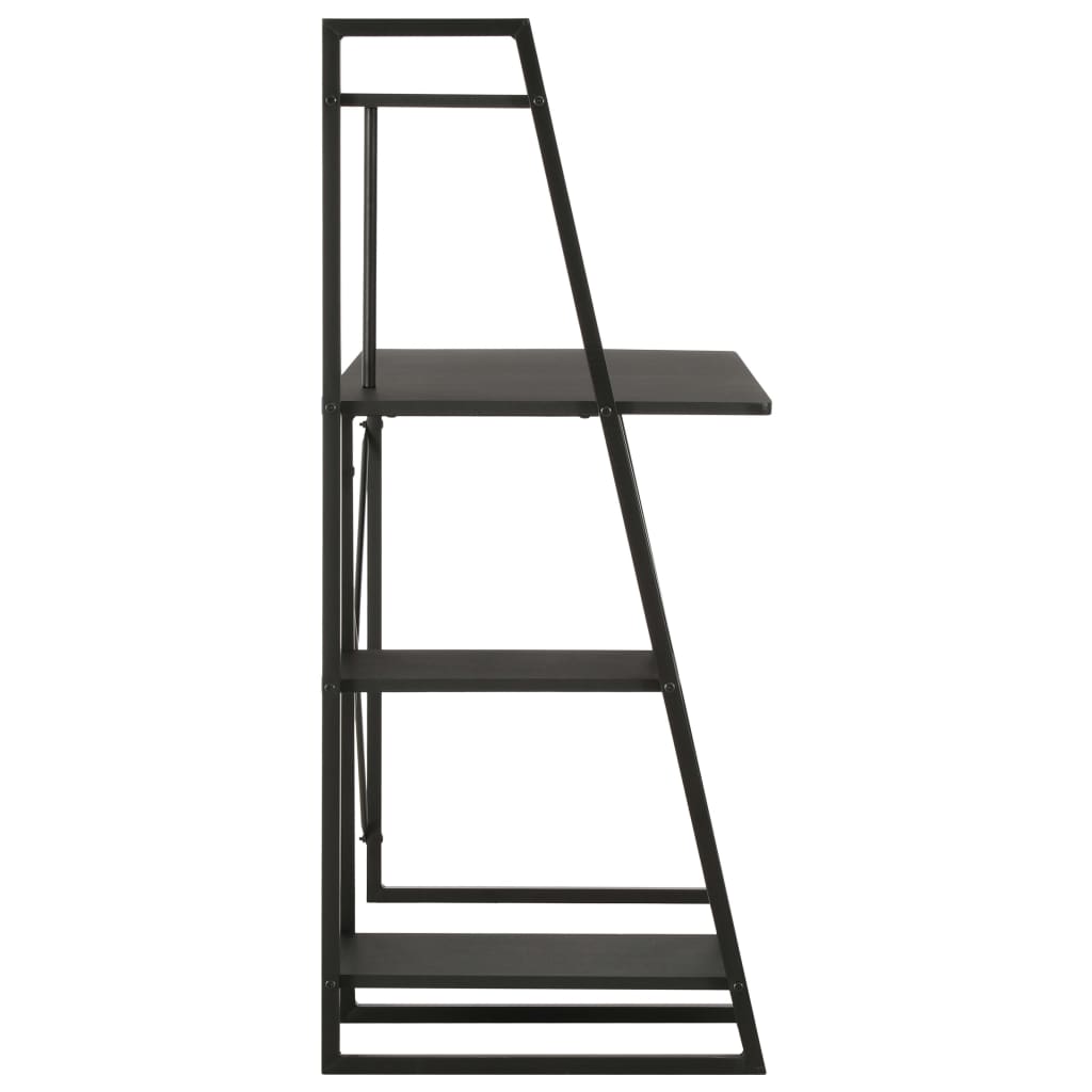 Desk With Shelving Unit Black 102x50x117 Cm