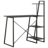 Desk with Shelving Unit Black 102x50x117 cm
