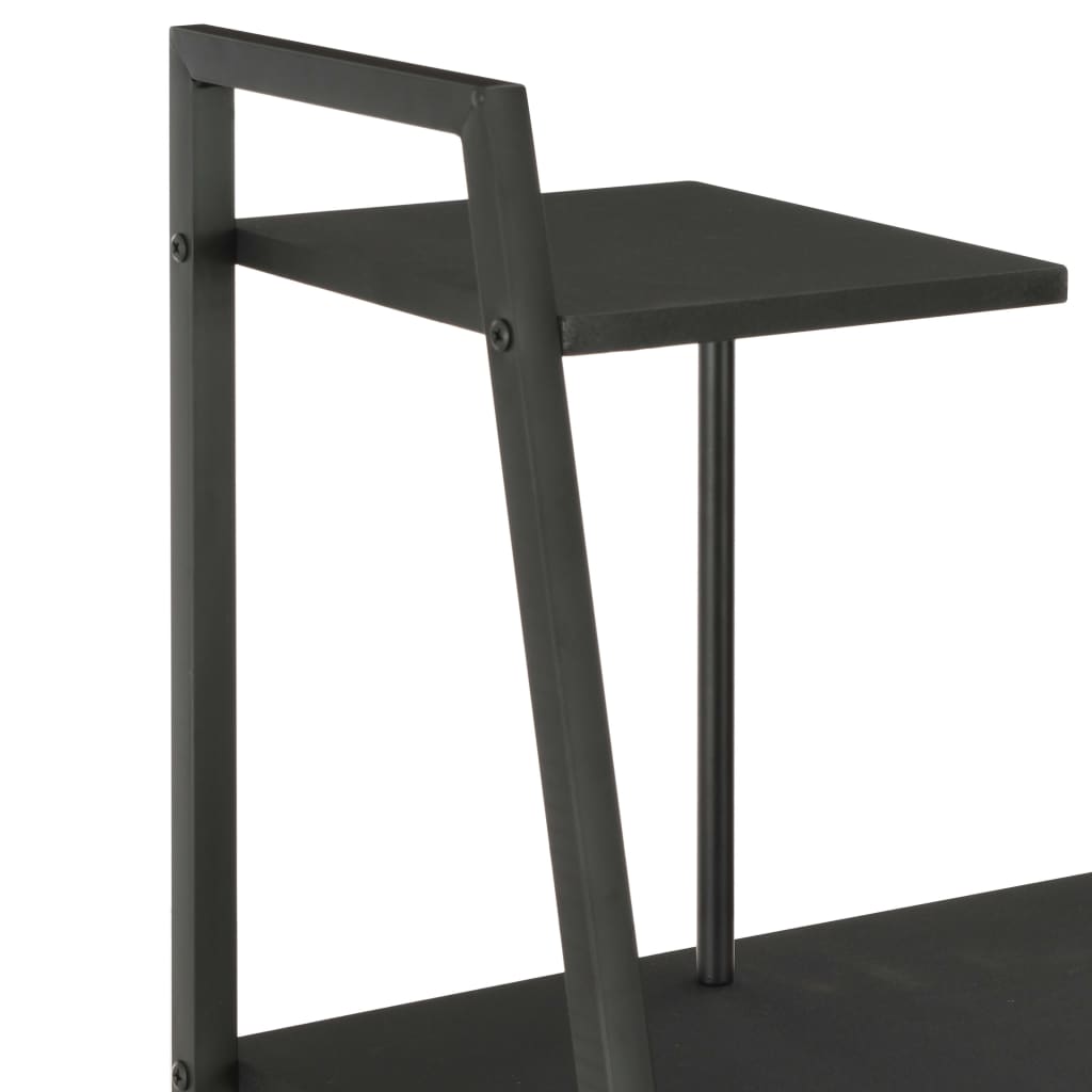 Desk With Shelving Unit Black 102x50x117 Cm