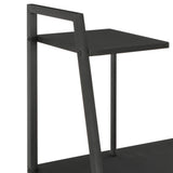 Desk with Shelving Unit Black 102x50x117 cm - 45-Degree Angle