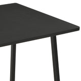 Desk with Shelving Unit Black 102x50x117 cm - Rear View