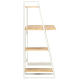 Desk With Shelving Unit White And Oak 102x50x117 Cm