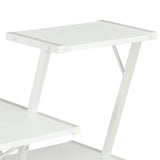 Desk With Shelf White 116x50x93 Cm - 45-Degree Angle