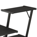 Desk With Shelf Black 116x50x93 Cm - 45-Degree Angle