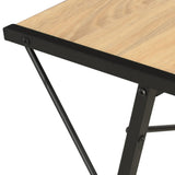 Desk with Shelf Black and Oak 116x50x93 cm - Rear View