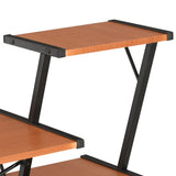 Desk with Shelf Black and Brown 116x50x93 cm - 45-Degree Angle