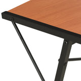 Desk with Shelf Black and Brown 116x50x93 cm - Rear View