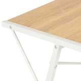 Desk With Shelf White And Oak 116x50x93 Cm - Rear View