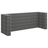 Gabion Wall for Garbage Bins Galvanised Steel 320x100x120 cm - Side View
