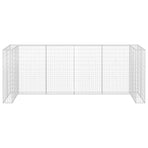 Gabion Wall for Garbage Bins Galvanised Steel 320x100x120 cm