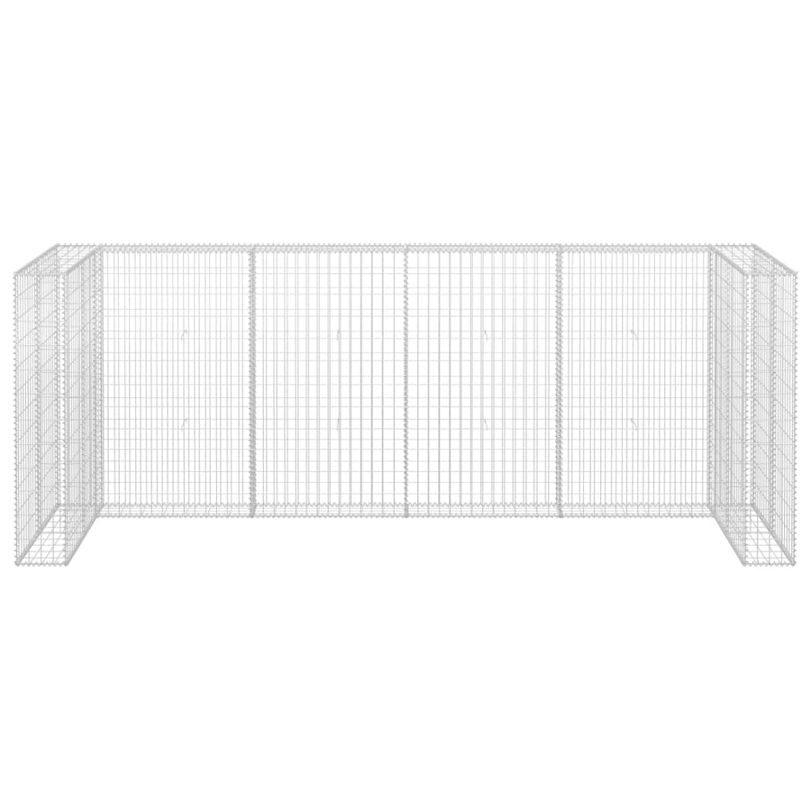 Gabion Wall for Garbage Bins Galvanised Steel 320x100x120 cm