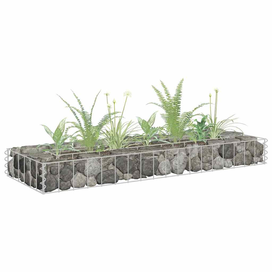Gabion Raised Bed Galvanised Steel 90x30x10 cm