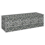 Gabion Raised Bed Galvanised Steel 90x30x30 cm - Side View