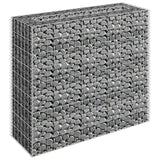 Gabion Raised Bed Galvanised Steel 90x30x90 cm - Side View