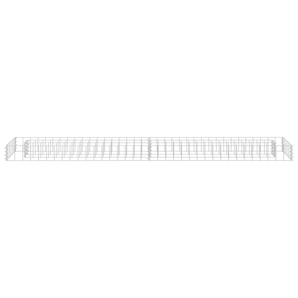 Gabion Raised Bed Galvanised Steel 180x30x10 cm