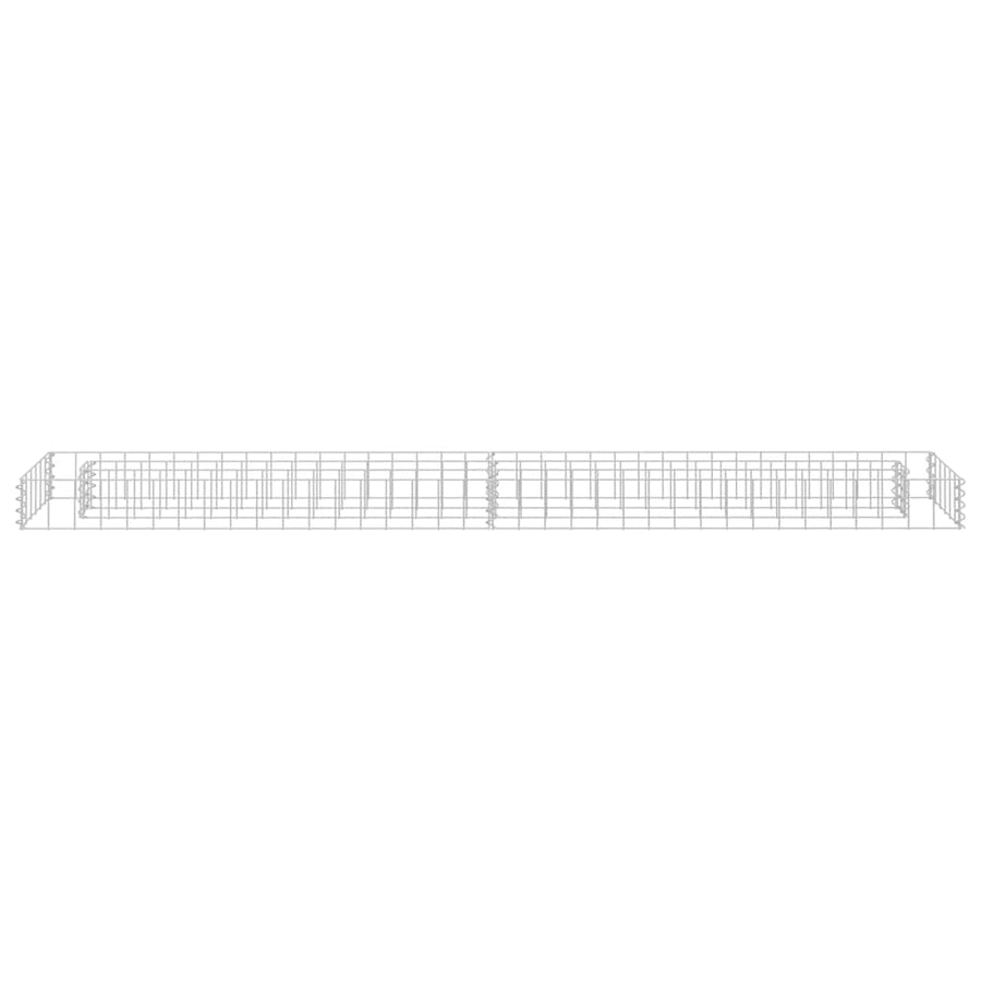 Gabion Raised Bed Galvanised Steel 180x30x10 cm