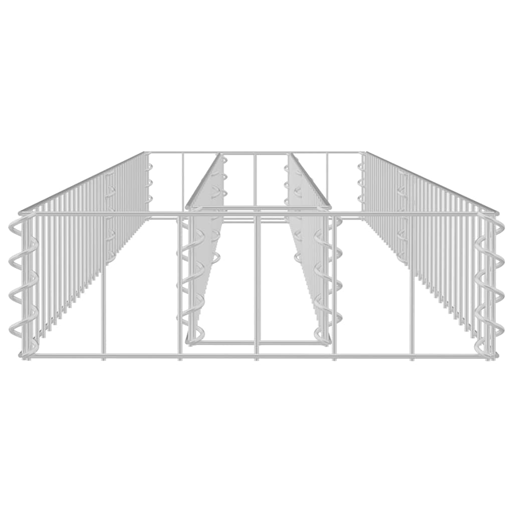 Gabion Raised Bed Galvanised Steel 180x30x10 cm